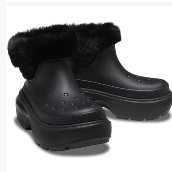 Crocs Stomp Lined Boots Unisex Adults, Black, Size M9 / W11, NWOT - Picture 1 of 11